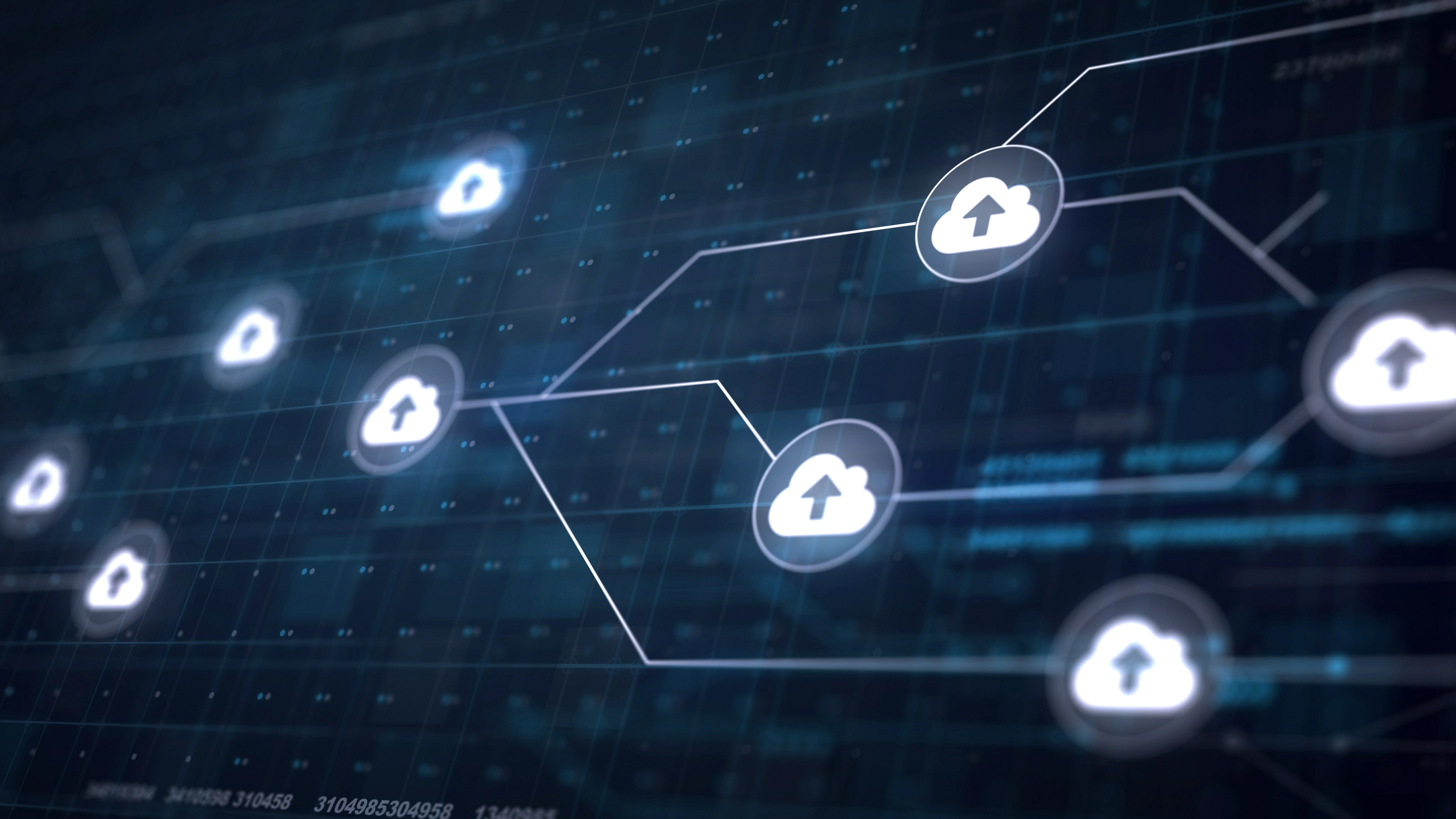Dark futuristic cloud dashboards and analytics visuals